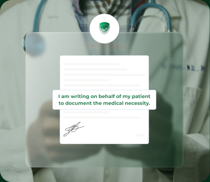 Submit the Letter of Medical Necessity for HSA/FSA reimbursement